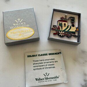 Wallace Silversmiths Silverplate Train Ornament/Pendant in Original Box